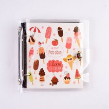 후지 필름 인스탁스 미니 8 9 폴라로이드 명함 홀더 3 인치 사진 종이 앨범 기념 책 100 포켓, 02 Ice cream