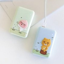 카카오프렌즈 대용량 고속 충전 보조 배터리 1개 10000mAh 아카데미 신학기 입학 준비물 선물, 데일리라이언
