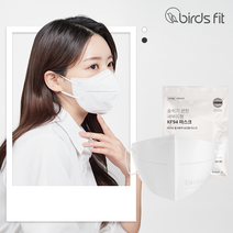 버즈핏 KF94 마스크 숨쉬기편한 얇은 새부리형 2D 마스크 귀 안아픈 이어밴드 50매&100매, 흰색, 100매, 대형(XL)
