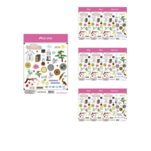 유니아트 1500 우리나라 투명 스티커 전통문양 칼라, 30개