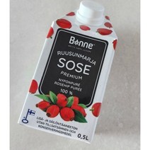 [본네] 프리미엄 로즈힙 퓨레 주스[원산지:핀란드산(Bonne)], 500ml, 4개
