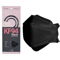 케어플 KF94 3D 마스크 대형 블랙 100매 개별포장