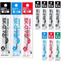 제브라 클립온 리필심 SK-0.7 10개 FOR 슬림 멀티 + 사은품(3M 653 100매 1개), SK 0.7 혼합 x 10개(흑5청2적2녹1)
