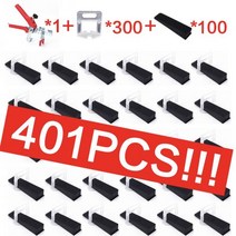 타일 레벨링 시스템 401 피스 1mm15mm2mm25mm3mm 300 클립 100 웨지 1 플라이어 플라스틱 스페이서 타일링 도구, 3.2.0mm