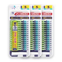 덴탈프로 잭스 치간칫솔 5호 1.5mm 15p x 3개 +사은품, 상세페이지 참조4, 4호 M 1.2mm 15p 3개