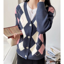 멋스런 코디 꾸안꾸룩 여성 부드러운 가디건