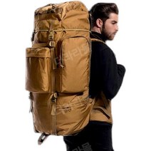 여행 배낭 대용량 115리터 백패킹용, 갈색, 레인 커버 포함 115리터