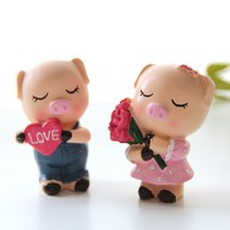 리버그린 러브돼지 장식인형 2p 세트