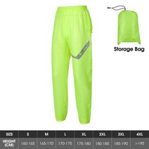 WEST BIKING 남녀공용 방수 사이클링 레인 코트 반사 사이클링 저지 전기 자전거 MTB 로드 바이크 재킷 스포츠 의류, Green Pants Only+M