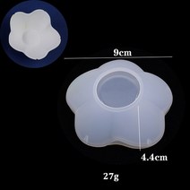 정원화분 콘크리트 심장 모양 실리콘 금형 DIY 수제 에폭시 보석 보관 트레이 석고 꽃 냄비 홈 장식, 03 flower