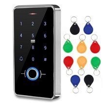출퇴근기록기 얼굴인식 근태 지문 인식기 YiToo IP68 완전 방수 지문 RFID 키패드 터치 스크린 패널 생체, 01 keyboard with keys, 01 keyboard with keys