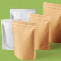 국산 크라프트 지퍼백 원두 봉투 10p 100p 종이 파우치 은박 스탠딩 커피, 10p 은박코팅 대(18x26), 10개