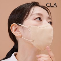 CLA 슬림핏 대형(남성권장) 새부리형 2D 컬러 국산 4중 MB필터 마스크, 25매입, 1개, 스킨베이지