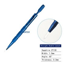 속눈썹테이프 팔꿈치 스트레이트 더블 란셋 블레이드 투명 각막칼, ZT130 1.0mm 60degree