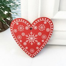 트리 장식 소픔 데코 용품 5pcs 눈꽃하트 A_레드