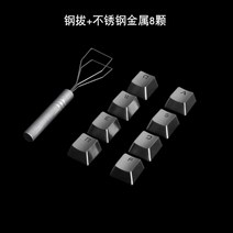 메탈 실버 스테인레스 금속 스텐리스 스텐 키캡, B.스테인리스 qwerasdf 8개, 공식 표준, 기계식키보드