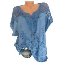 아사면 바스락 블라우스 풍기인견 베이비돌 시어커서 셔츠 남방 woman shirt 2020 v neck short batwing sleeve blouse 꽃 자수 중공