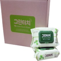신생아 물티슈 피톤치드 6단계 정제수 그린터치 100매 캡형 30개