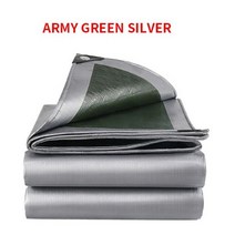 그라운드시트 타포린방수포 방수포 야외 방수 커버 정원 창고 보트 자동차 트럭 천막 애완견 집, Army green silver, 4x10m