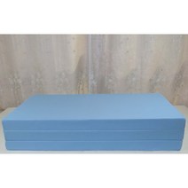 SEJEL.F (세젤에프) 3단 폴리 접이식 매트리스 고밀도 HR스펀지 싱글매트 블루 7.5CM, 블랙