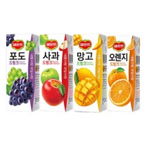 델몬트 망고드링크 16P + 사과드링크 16P + 오렌지드링크 16P + 포도드링크 16P 세트, 190ml, 64개