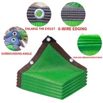 두꺼운 12 핀 90% 음영 비율 자외선 방지 HDPE 검은 색 그물 야외 퍼걸러 자동차 차고 비 창고, 3x4m, 01 green_09 3x4m