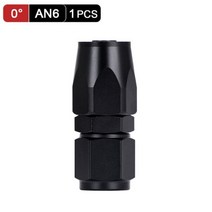 egr 밸브 검정색 AN6 8 10 스트레이트 45 90 도 오일 연료 스위블 호스 엔드 피팅 어댑터 키트 1 개, AN6 Straight Black