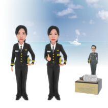 해군 여군 동정복 캐릭터타입 풀 패키지 구성 아바타피규어 군인피규어 전역패 감사패 기념패 정년 퇴직기념 승진 전출기념 근속기념, AP-780, 투명명판, 잠수함
