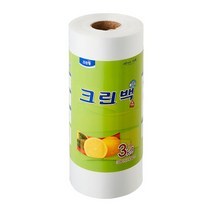 크린랩 크린랲 롤백 (대) 30cm x 45cm 3KG 비닐봉투 위생봉지 롤팩 대용량 일회용품 음식물/위생/포장/마트/친환경/업소/식당, 1개