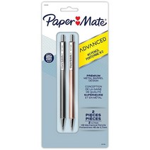 페이퍼메이트 Paper Mate 고급 샤프 프리미엄 금속 배럴 건메탈 그레이 및 로즈 골드 0.7mm #2 연필 2개입 가성비 추천 미국직구