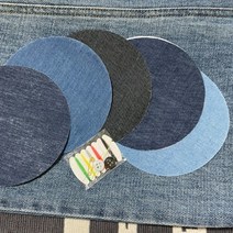 청바지 와펜 붙이기 옷에 붙이는 스티커 빈티지 옷 수선 패치 열 접착 커스텀 의류 원형 리폼 대형 와팬 장식 구멍 땜빵