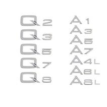 아우디 A1 A3 A4L A5 A6 A7 A8L Q2 Q3 Q5 Q7 Q8 용 3D 크롬 도금 광택 블랙 ABS TDI TFSI 후면 로고 스티커 부품 스타일링, 10.은 - Q5