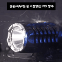 led 서치라이트 손전등 충전식캠핑조명 led순찰 손전등 낚시조명 캠핑용등 독일휴대용 탐조등, 90mm x 20mm*8, 블랙