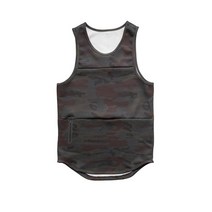 새로운 스포츠 남성 조끼 컬러 근육 피트니스 여름 모델 유럽 및 미국 빠른 건조 레저, 02 Green camouflage_03 XL