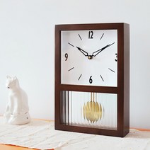 무소음벽시계 인테리어 거실벽걸이 괘종시계, 체크, 월넛_체크