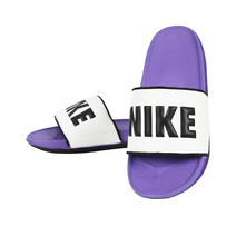 나이키 NIKE 퍼플 화이트 오프코드 슬라이드 슬리퍼 남여공용 커플 실내화