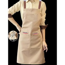엠타임 포인트 방수 앞치마 주방 카페 바리스타 앞치마, 베이지, 1개