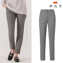 PAT 라인배색 면교직 슬림핏 팬츠