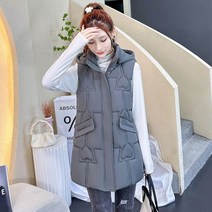 여성 다운 조끼 외부 서양 긴 겨울 코트 808KE