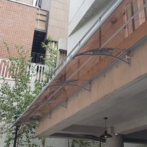 캐노픽스 1000x2500 브라켓 3개 벽부형 폴리카보네이트 비가림막 차양막 렉산시공 비가림, 그린, 그레이