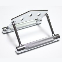 TORQUE 치닝바 와 연결고리[비너]세트 시티드로우 바 치닝바 다각도3홀 신모델 롱풀 손잡이 티바로우 그립 렛풀다운 등운동 삼각그립, 3홀치닝바[크롬]+비너세트