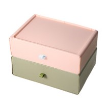 라라하우스 파스텔 서랍형 탁상 데스크 수납 정리함 정리박스, 핑크+카키