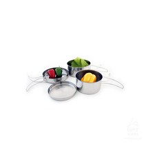 코펠 추천 /스텐 코펠 미니(IH) 4PCS-5278 - (용품/가정잡화/집안용품/생활잡화/가정용품/취사용품/캠핑)