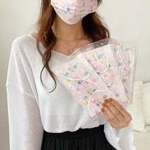 성인 핑크바니 캐릭터 패션마스크 멜트블로운 필터 3중필터, 20매