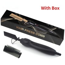 볼륨 고데기 뿌리볼륨 헤어스타일링 2 in 1 핫 히팅 빗 헤어 스트레이트 너 플랫 닝, 우리를, 블랙 박스 포함