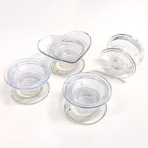 투명 오목형 원형 하트 그립톡 거치대 diy 제작 레진 아트 만들기 핸드폰 홈형 데코덴 부자재, 3. 하트형 오목형