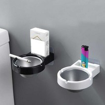 FANSDA 재떨이 재털이 휴지통 쓰레기통 차량용 야외 휴대용 접착식 화장실 벽걸이, 1개, 블랙재떨이