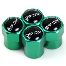 자동차 도어씰 4pcs 알루미늄 밸브 모자 자동차 바퀴 타이어 줄기 공기 볼 보 XC60 V40 V60 S60L S80 액세, 05 green