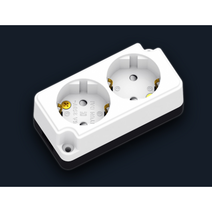 현대 노출콘센트 2구 KS인증