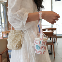 에코 패브릭 컵홀더 테이크아웃 드링크백 캐리어, 1개